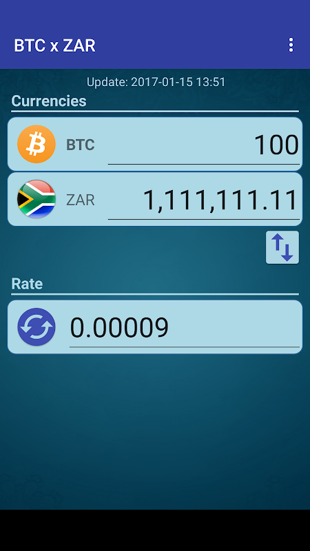 Convert Bitcoin to South African Rand | BTC to ZAR currency converter - Valuta EX