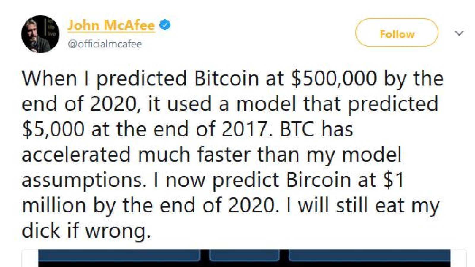 John McAfee Takes a U-Turn from His $1M BTC Price Prediction