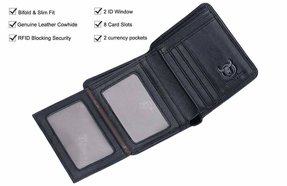 Leather Wallet with Dual ID Windows - Heritage T1 – WALLETERAS