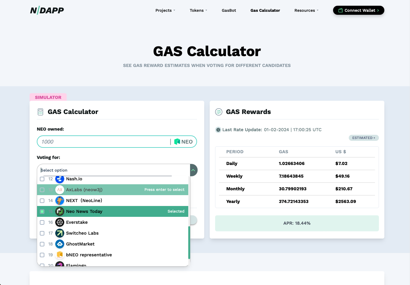 NEO Gas Staking: Calculator & Rewards | Guarda Wallet