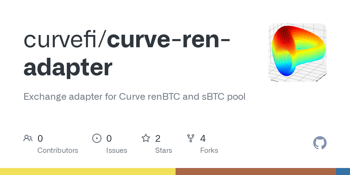 GitHub - curvefi/curve-ren-adapter: Exchange adapter for Curve renBTC and sBTC pool