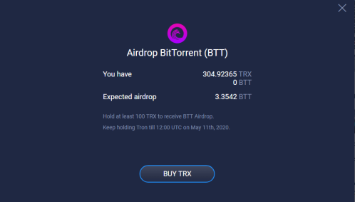 BitTorrent (BTT) airdrop for TRX holders - English - Trust Wallet