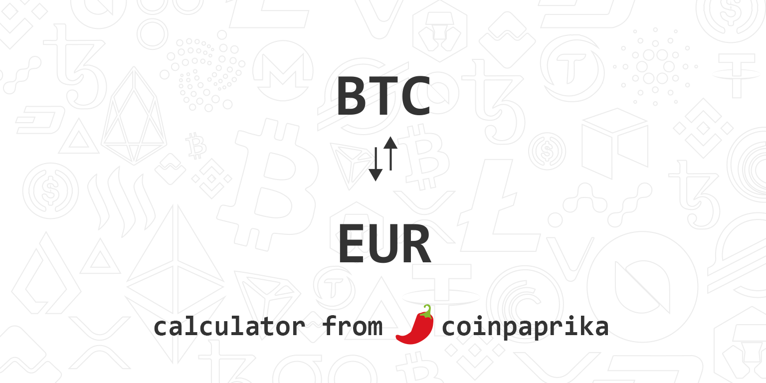 BTC to EUR - Convert Bitcoin in Euro