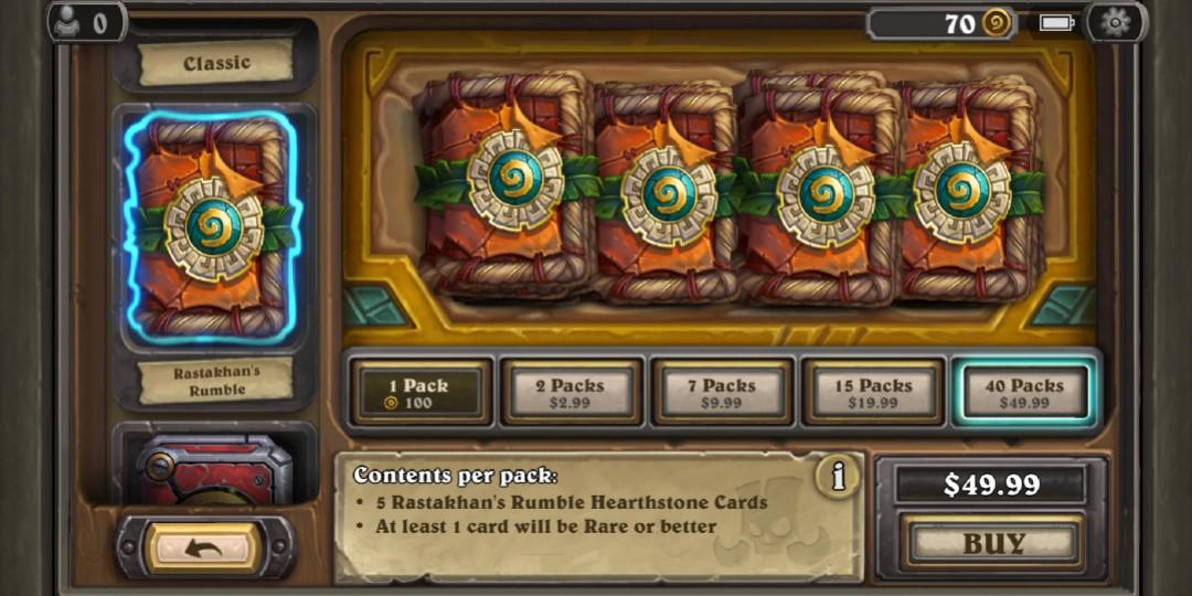 Buy Hearthstone Booster Pack CD Key Compare Prices