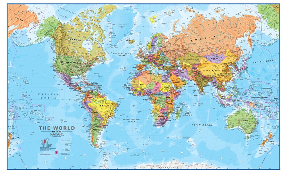 World Political Poster Tube Map - MapStudio