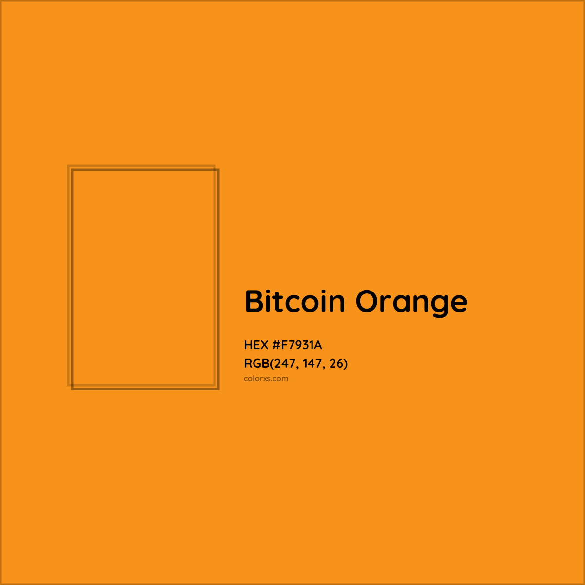 The HEX / RGB code for the orange color from Bitcoin logo · GitHub