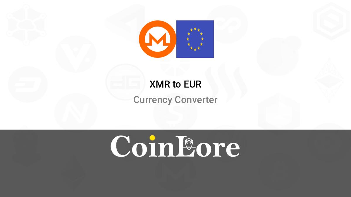 XMR to EUR converter - Monero to Euro calculator