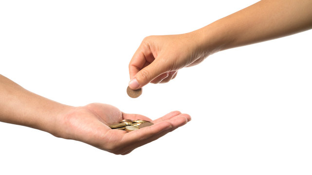 Hand Giving Coin Photos and Images | Shutterstock