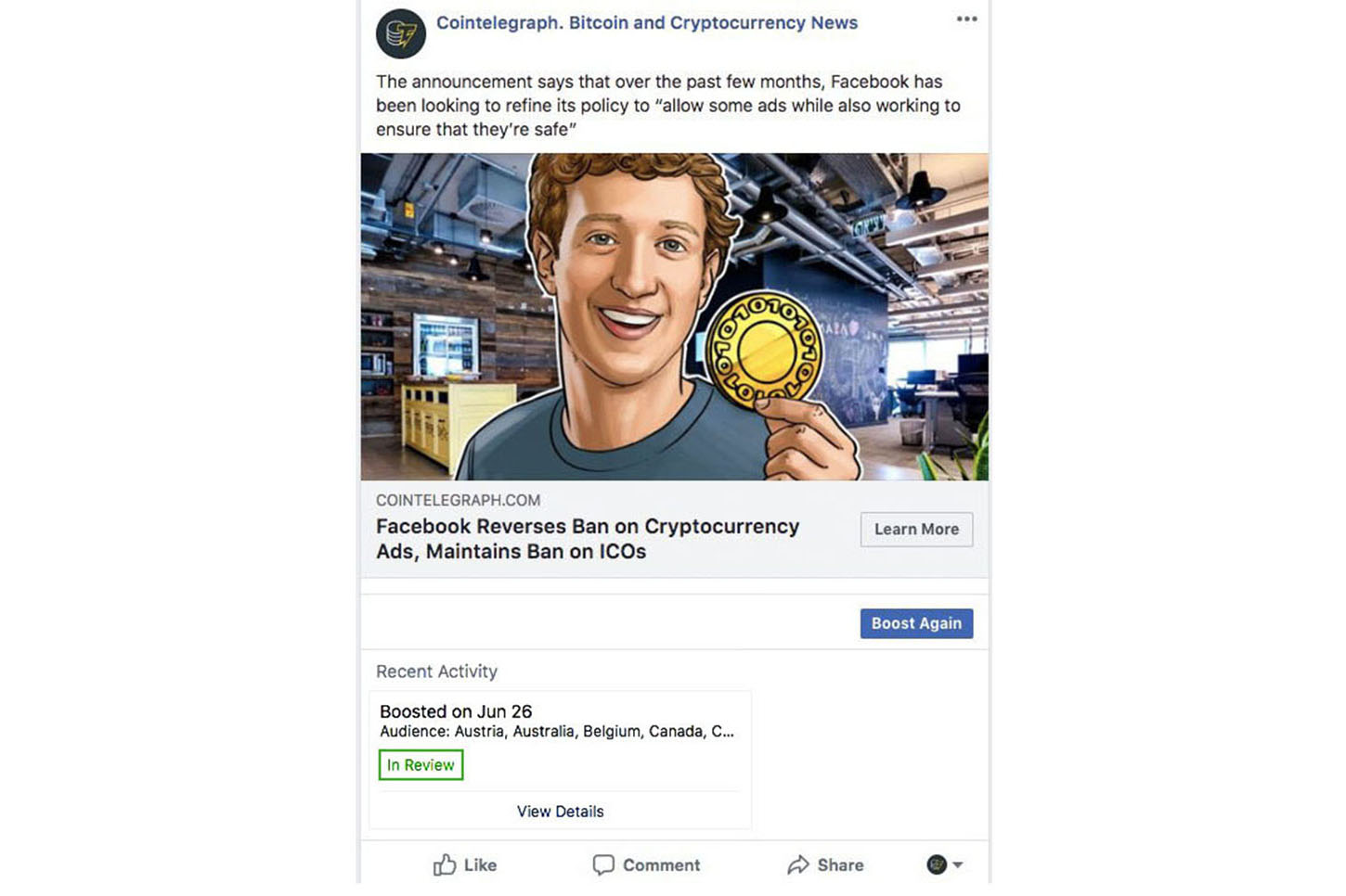 Facebook, Instagram considering spot Bitcoin ETF ads | Cryptopolitan