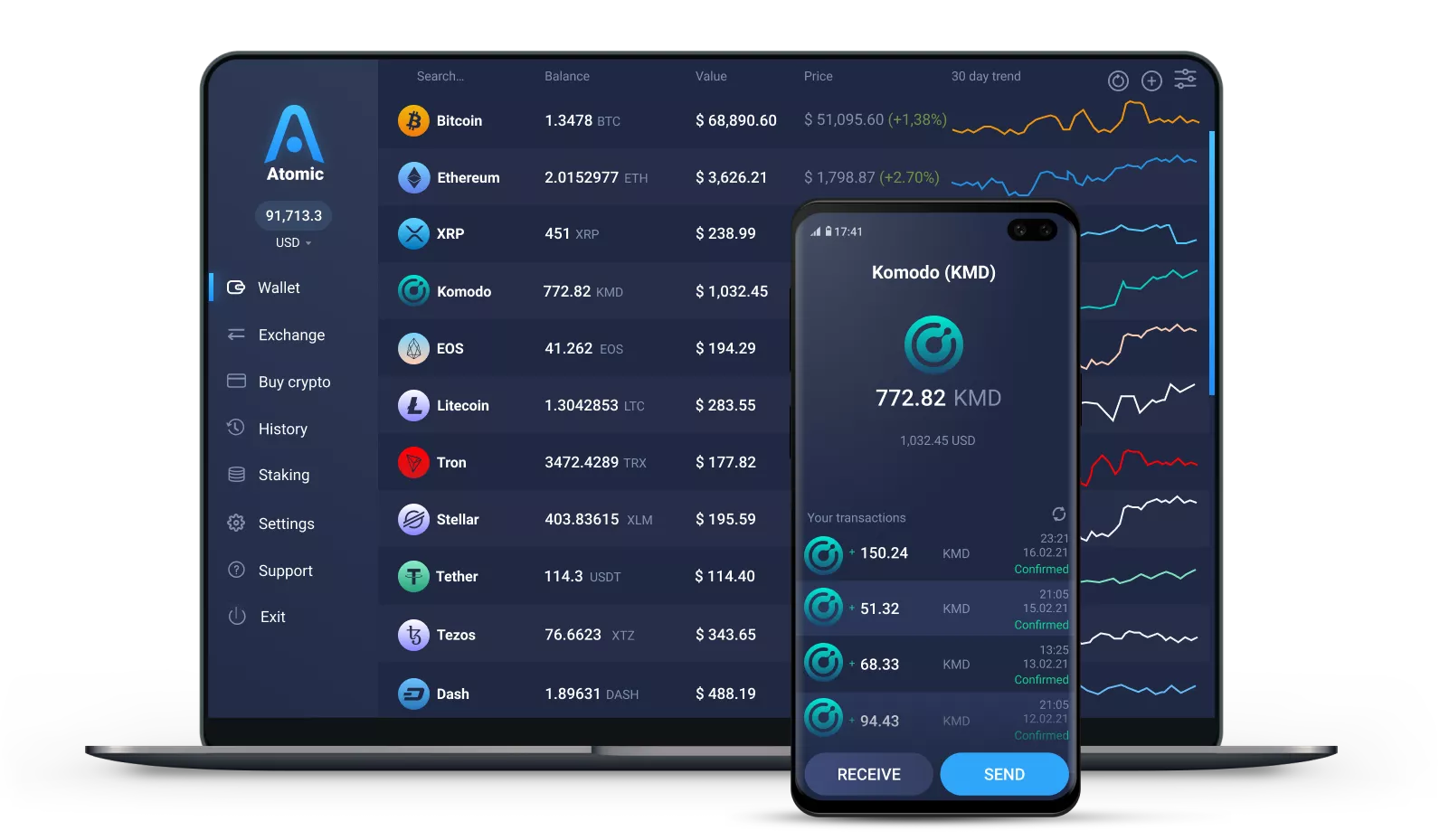 Komodo KMD Wallet for Android, iOS, Windows, Linux and MacOS | Coinomi