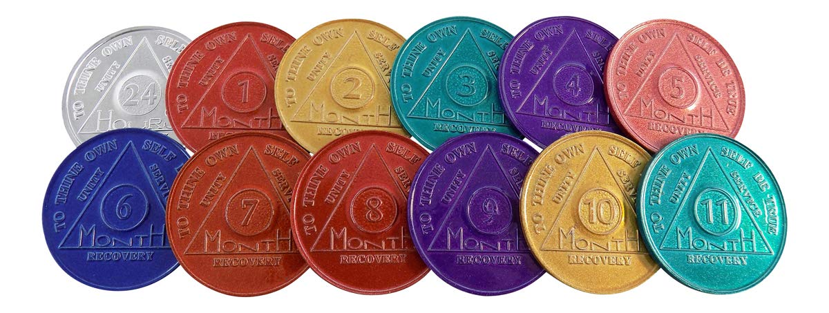 AA Medallions | AA Tokens | Sobriety Coins | Assorted Recovery Medallions | Sober Medallions