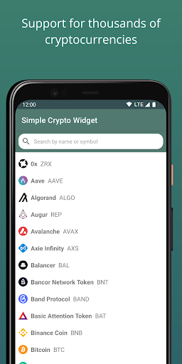 Crypto Ticker Widget for Android - Download | Bazaar