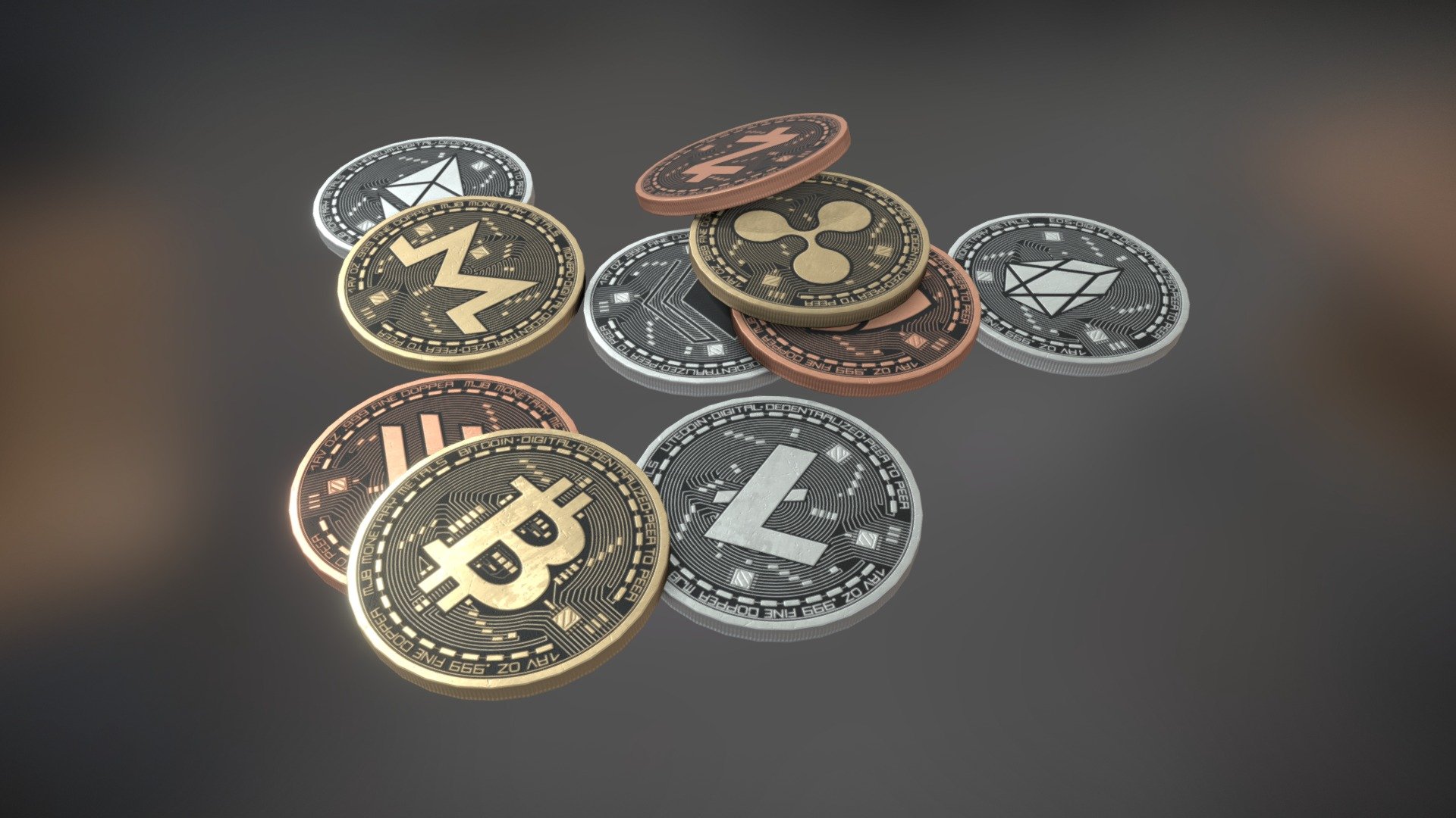 Crypto Coins – Free 3D Animations