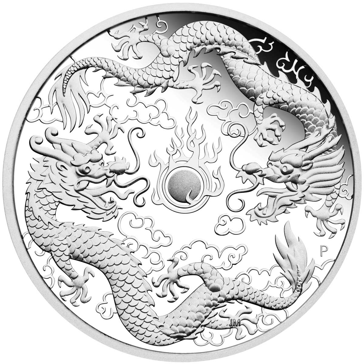 1oz Silver BU Coin - Australia Double Dragon