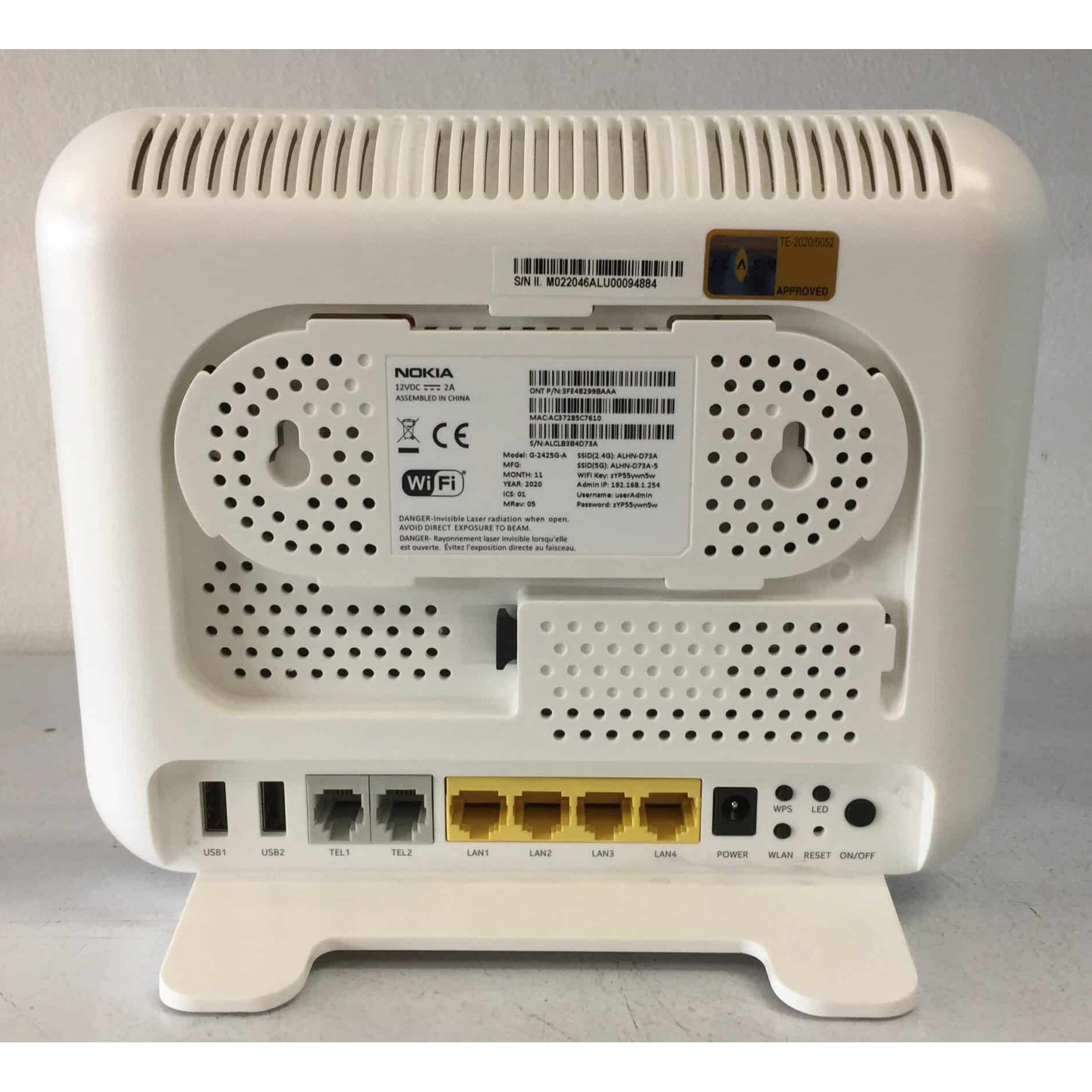 Dual Band Nokia ONT G g A GPON ONT Router, WPA2 - PSK at best price in New Delhi