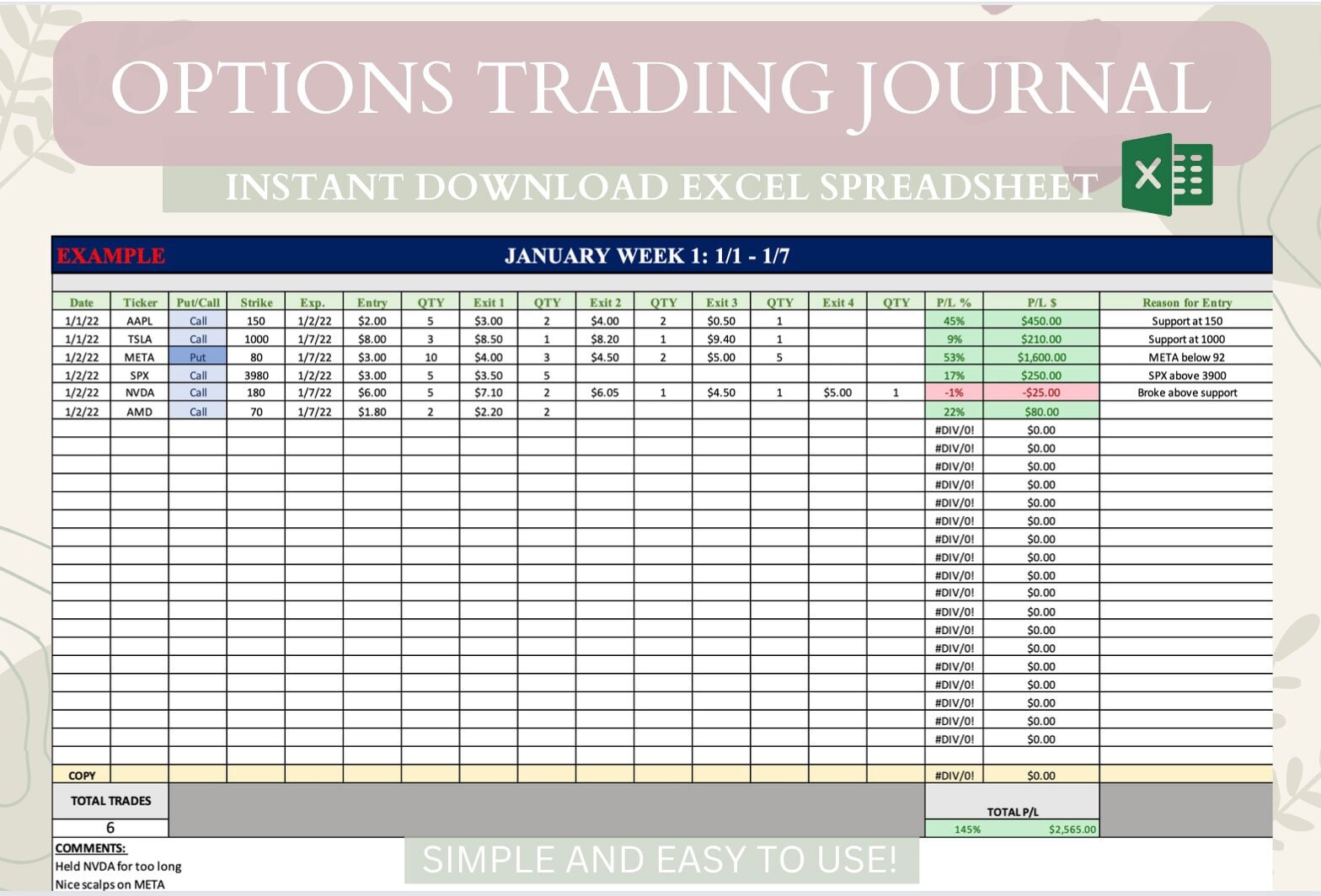 The Best Option Trading Journal Spreadsheet