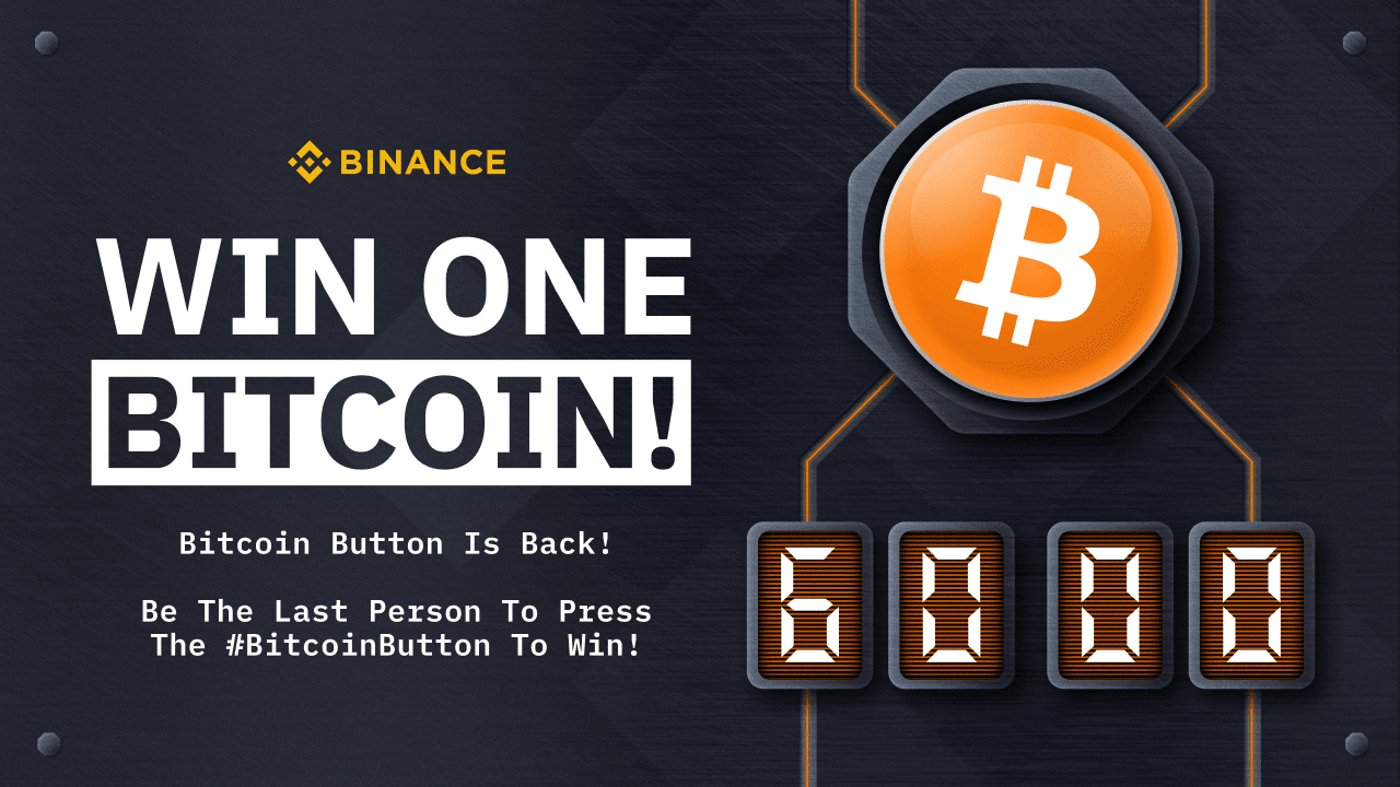 Binance Bitcoin Button Game - Win 1 Free BTC! Bitcoins $