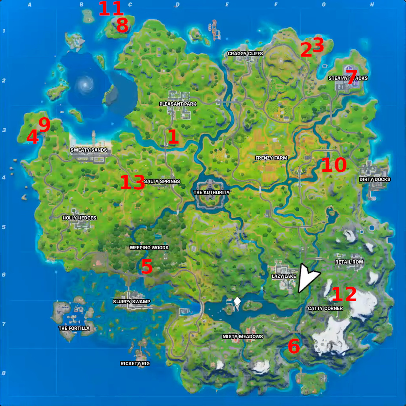 Every Week 5 XP Coin Location in Fortnite Season 4