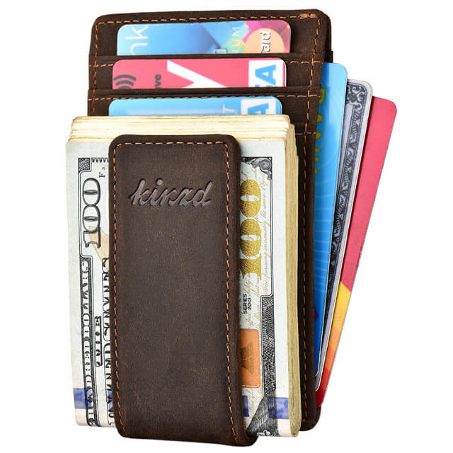 WALLETERAS Slim Bifold Front Pocket Wallet with ID Window - S/ID