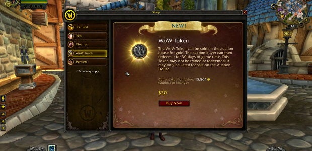 WoW Token Added to WoW Classic in China