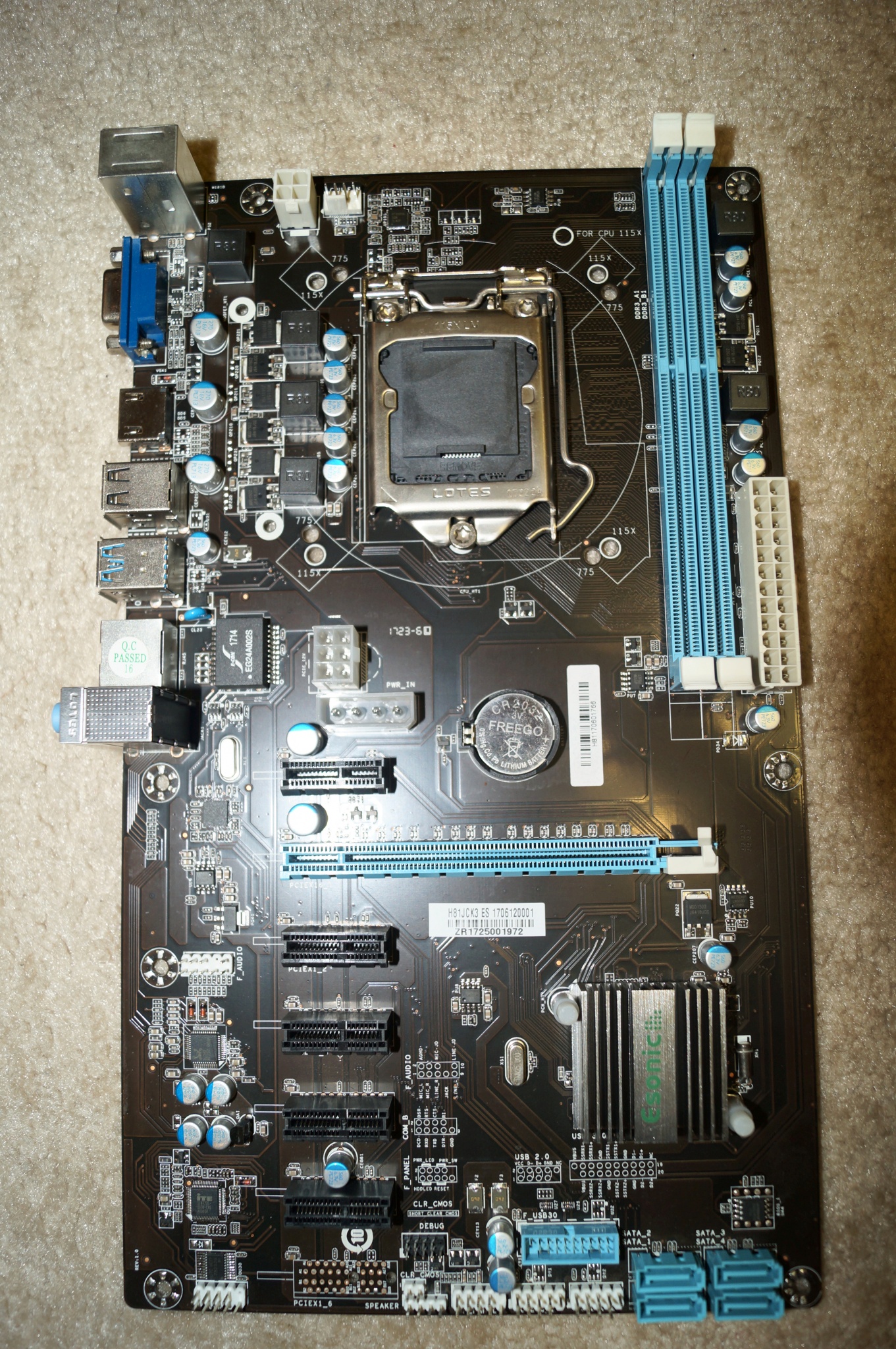 Motherboard specification Esonic HBTC-KING