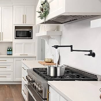 8 Incredible Kitchen Designs That Incorporate Wall-Mounted Pot Fillers | Watermark Designs