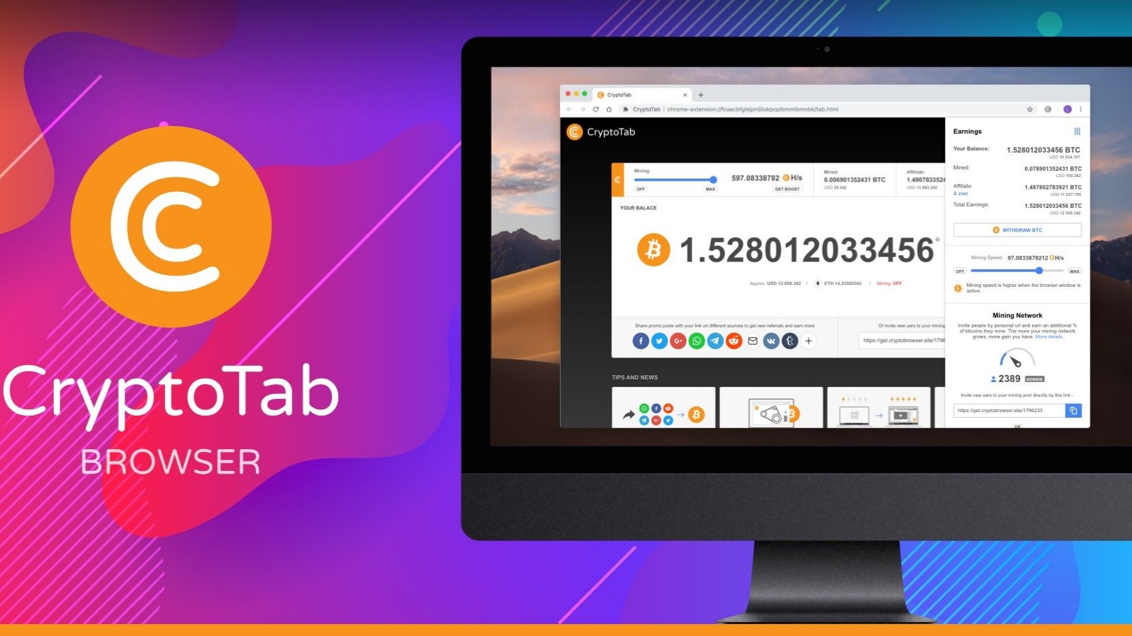 Cryptotab Browser , free Bitcoin mining