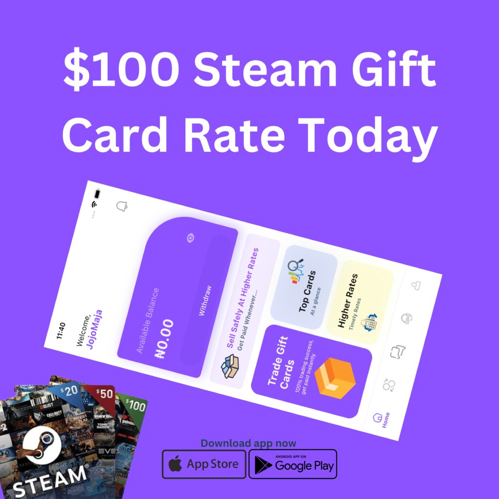 Sell Steam gift card in Nigeria | Steam Gift Card Trade For Cash