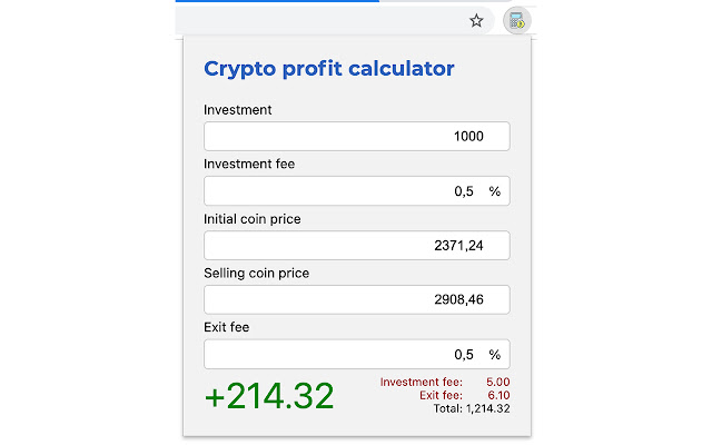 Crypto Profit Calculator - Investment Calculator / P&L estimator
