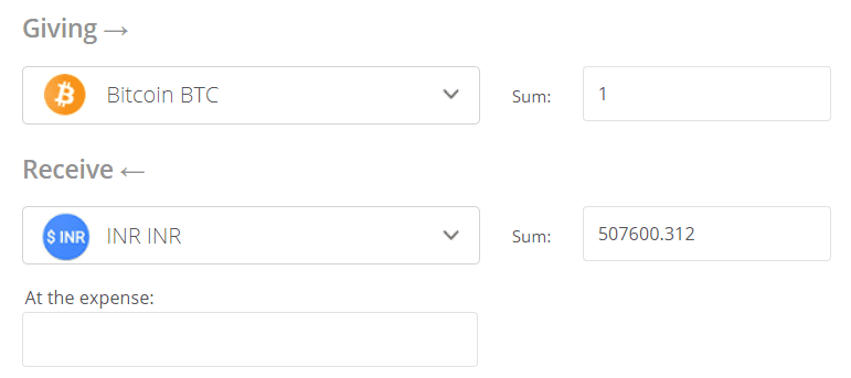 BTC to INR - Convert Bitcoin in Indian Rupee