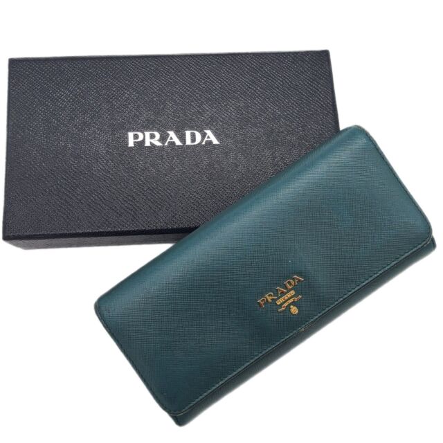 Prada Black Saffiano Long Wallet QNA0LY3RKB | WGACA