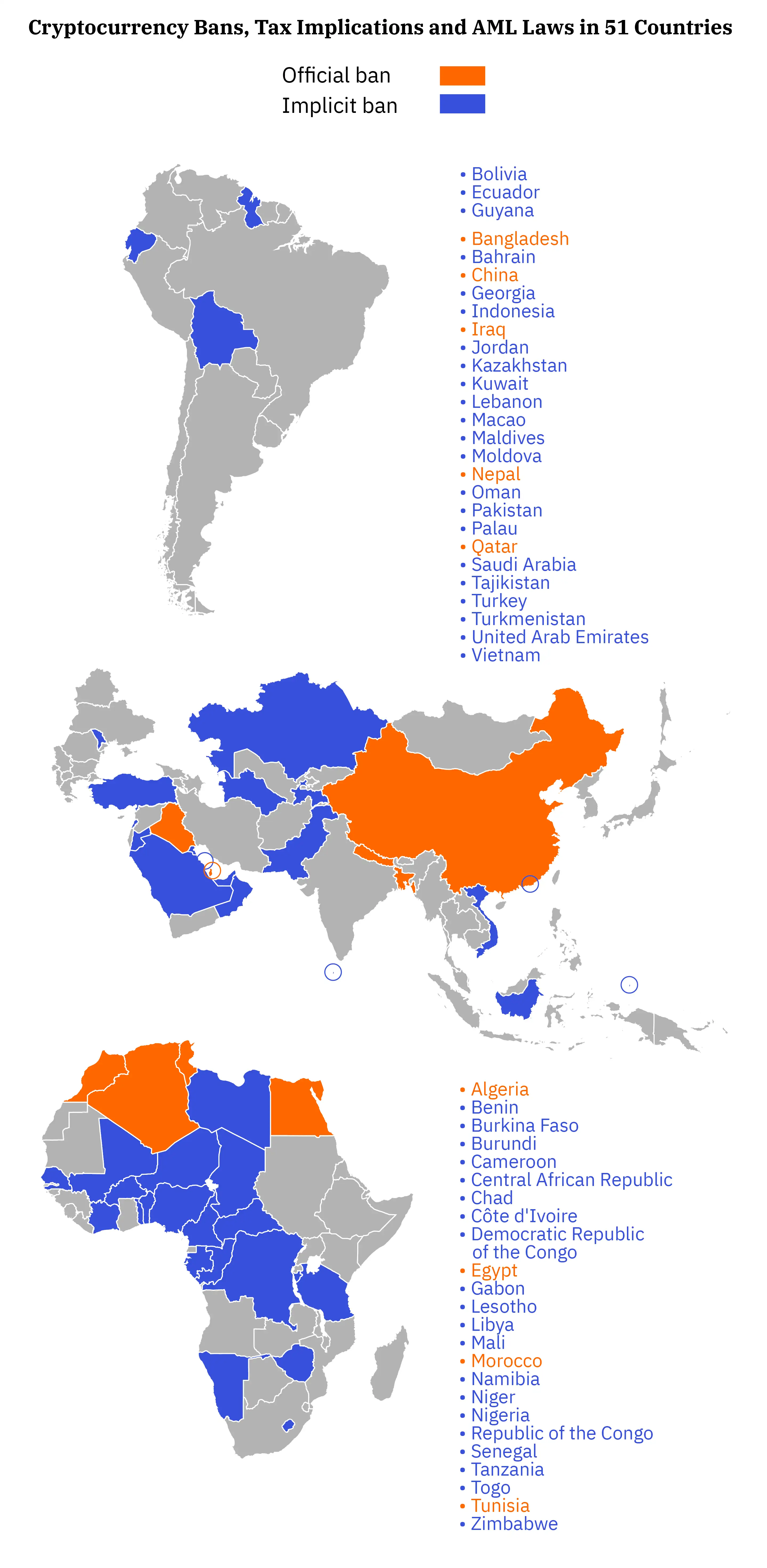 Cryptocurrency bill: All top countries where crypto is legal, illegal or restricted