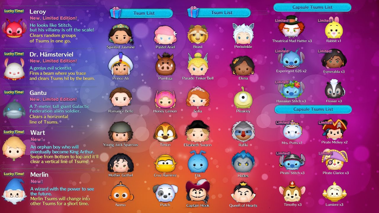 Tsum Tsum - tidbits: Some Tidbits for New Players