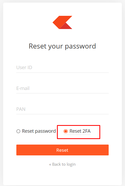 Requesting a 2FA Reset