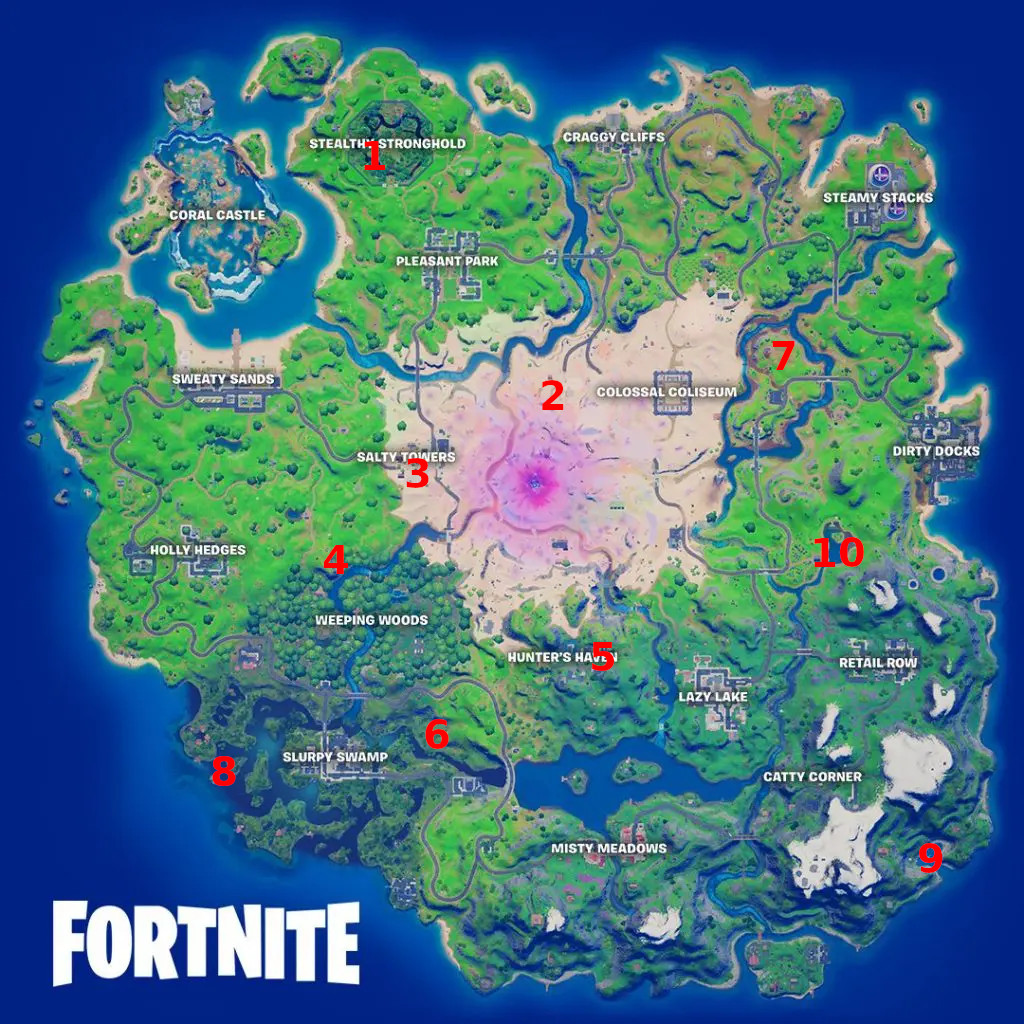 Fortnite: Season 5 Week 7 XP Coin Locations