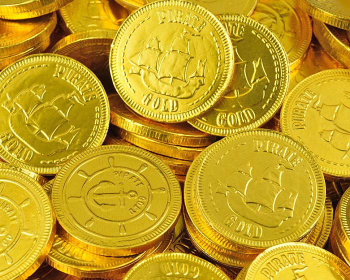 Gold Chocolate Coins at Lollyworld a World of Lollies