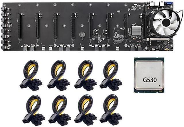 B75 BTC Mining Motherboard 12 PCIE to USB DDR3 4GB Mhz RAM