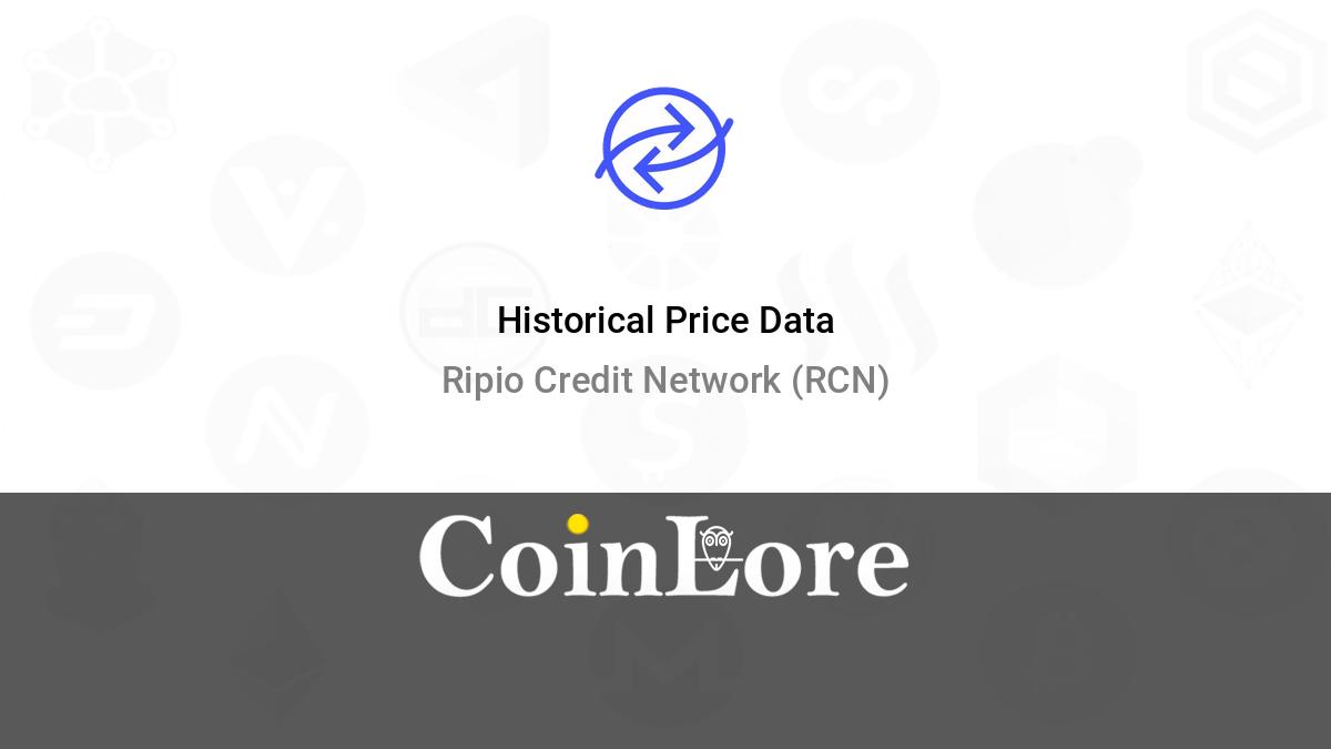 Ripio Credit Network price today, RCN to USD live price, marketcap and chart | CoinMarketCap