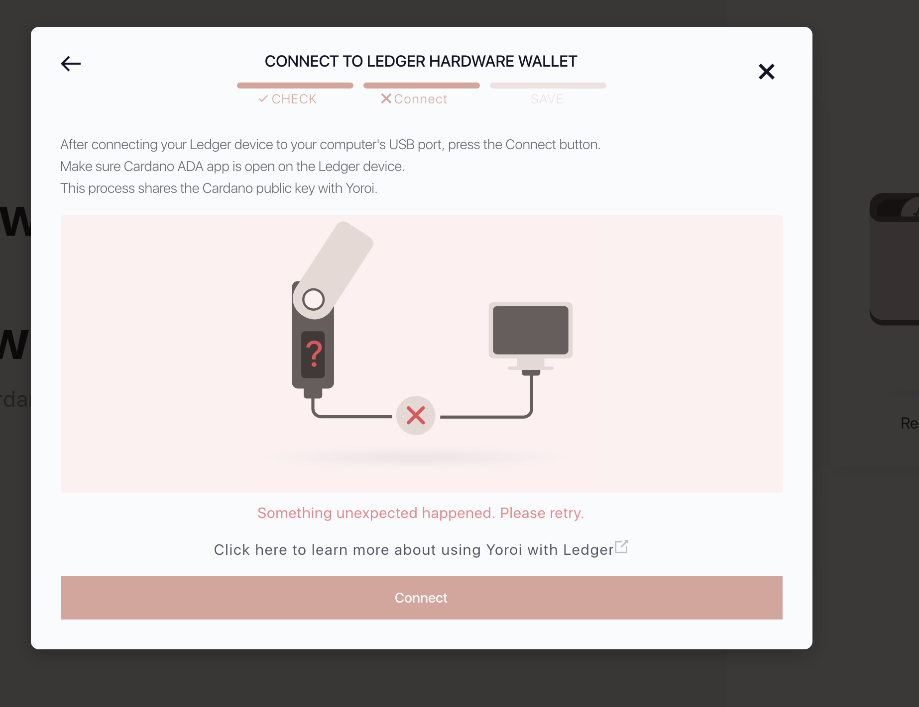 Can't connect Yoroi to Nano Ledger S - Community Technical Support - Cardano Forum