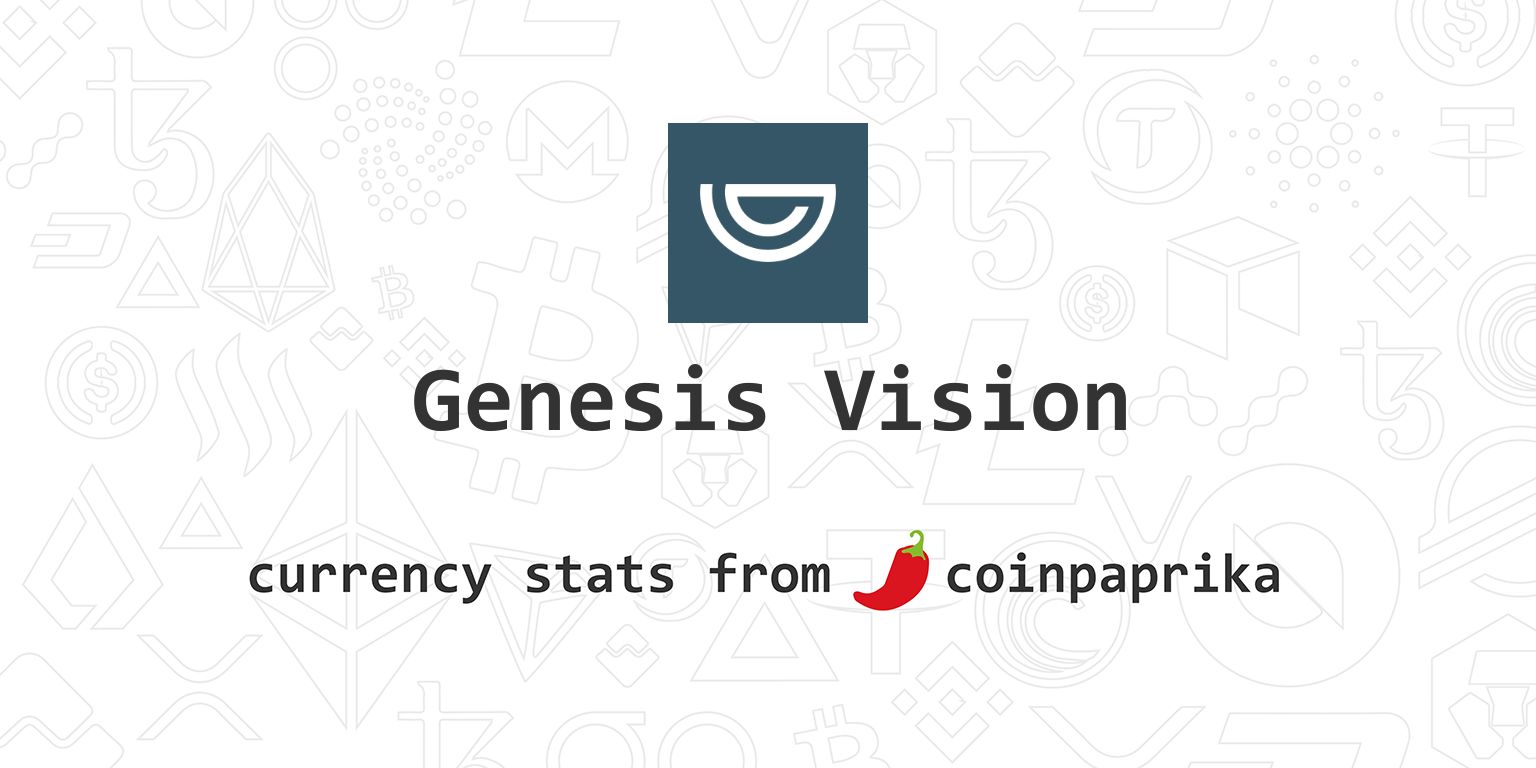 Genesis Vision price today, GVT to USD live price, marketcap and chart | CoinMarketCap