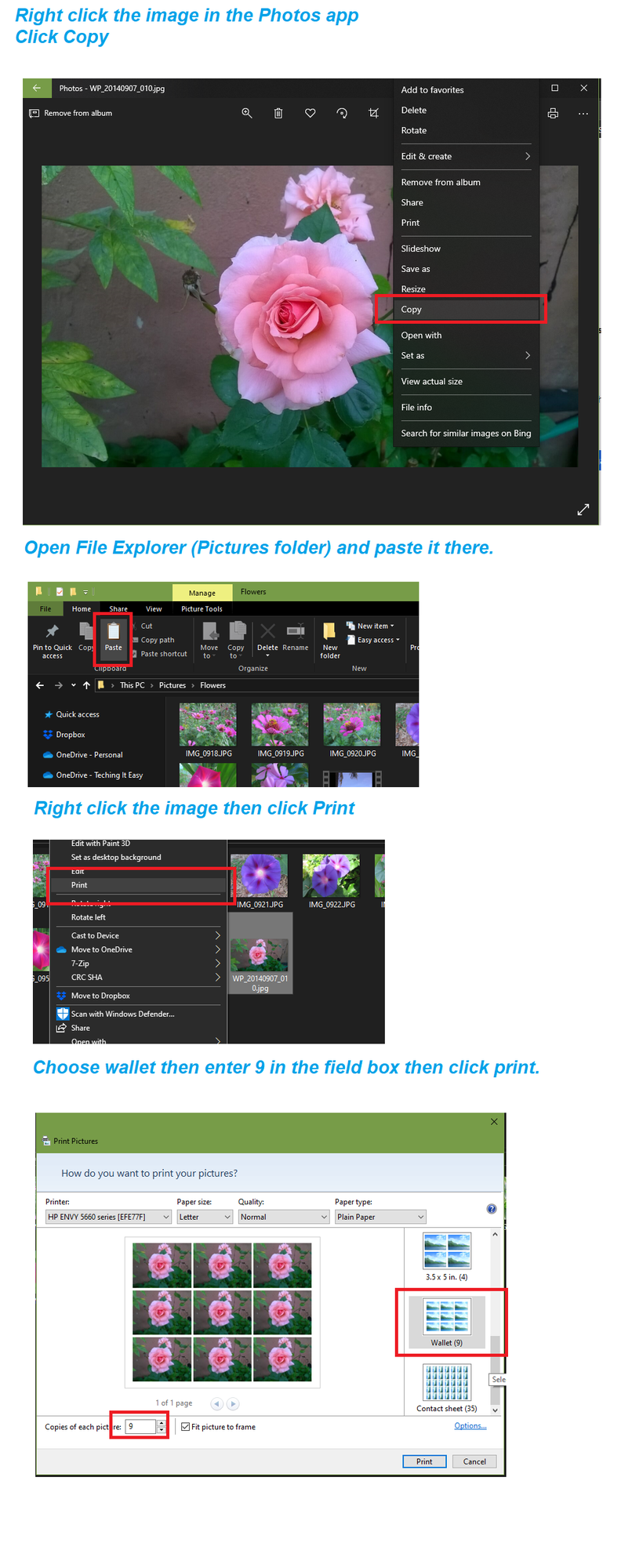 Andy Rathbone » Windows no longer shows photo layouts for printing
