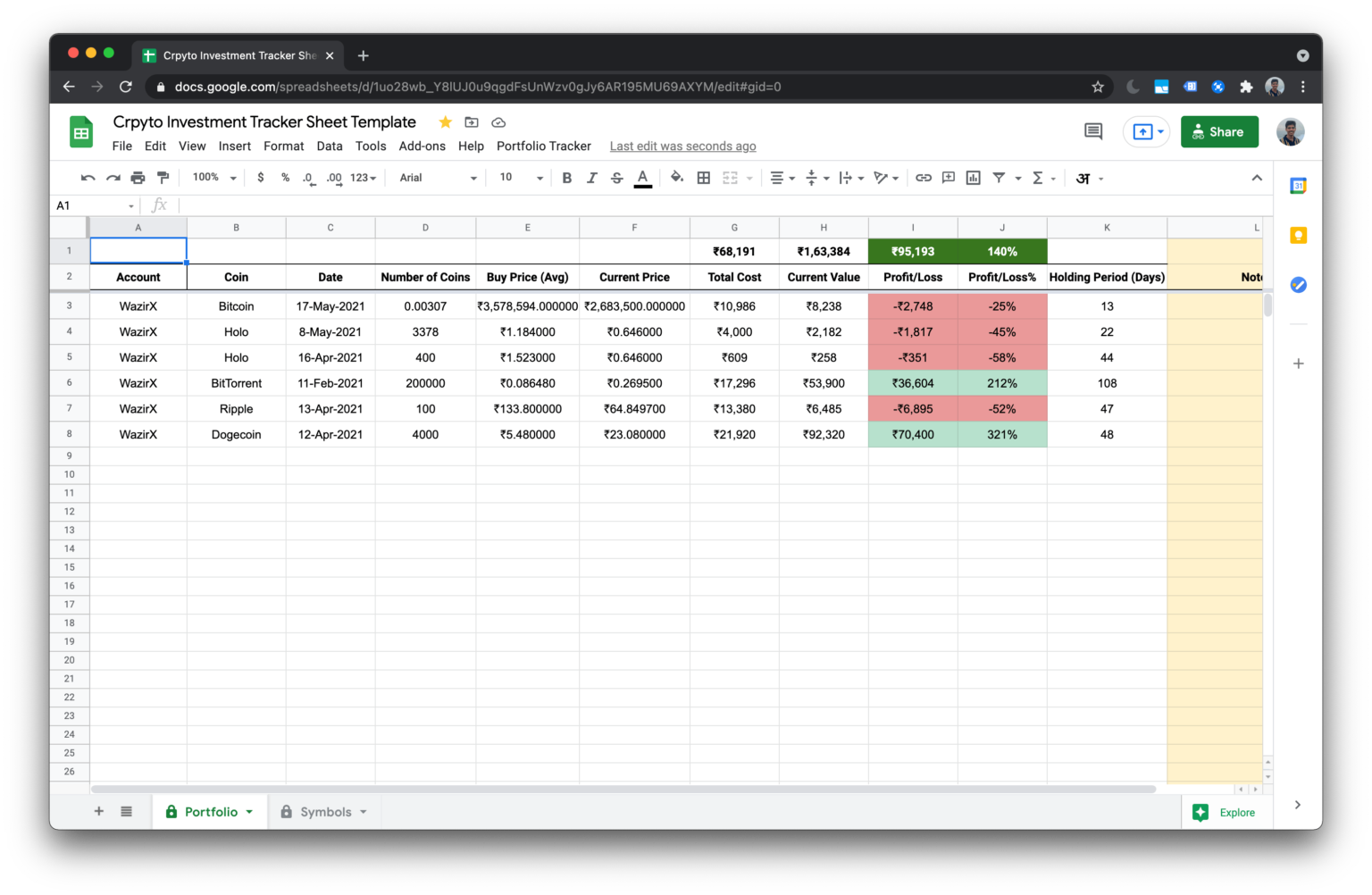 Free crypto trading journal spreadsheet | Business templates, contracts and forms.