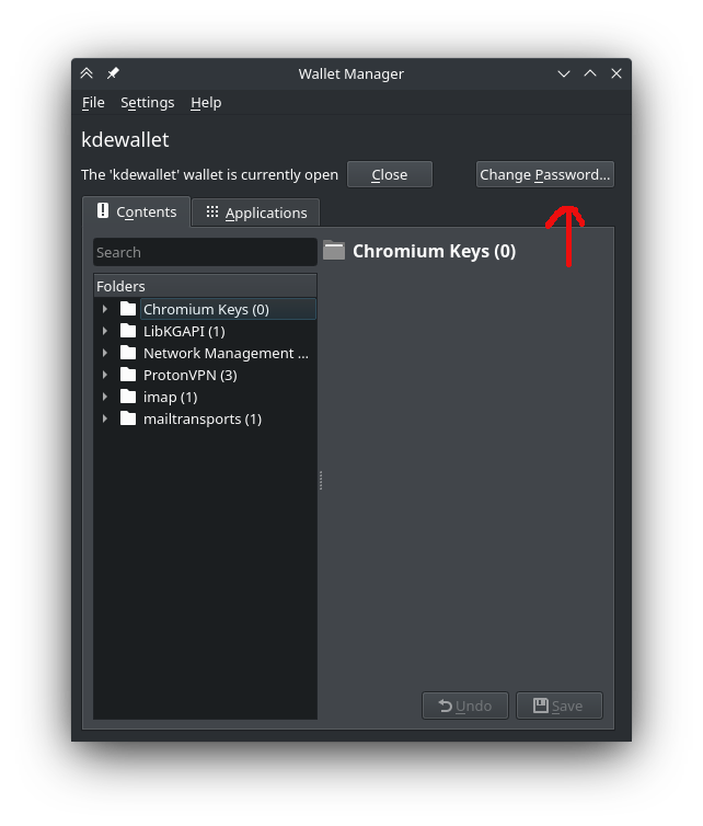 KDE Wallet - Plasma - EndeavourOS