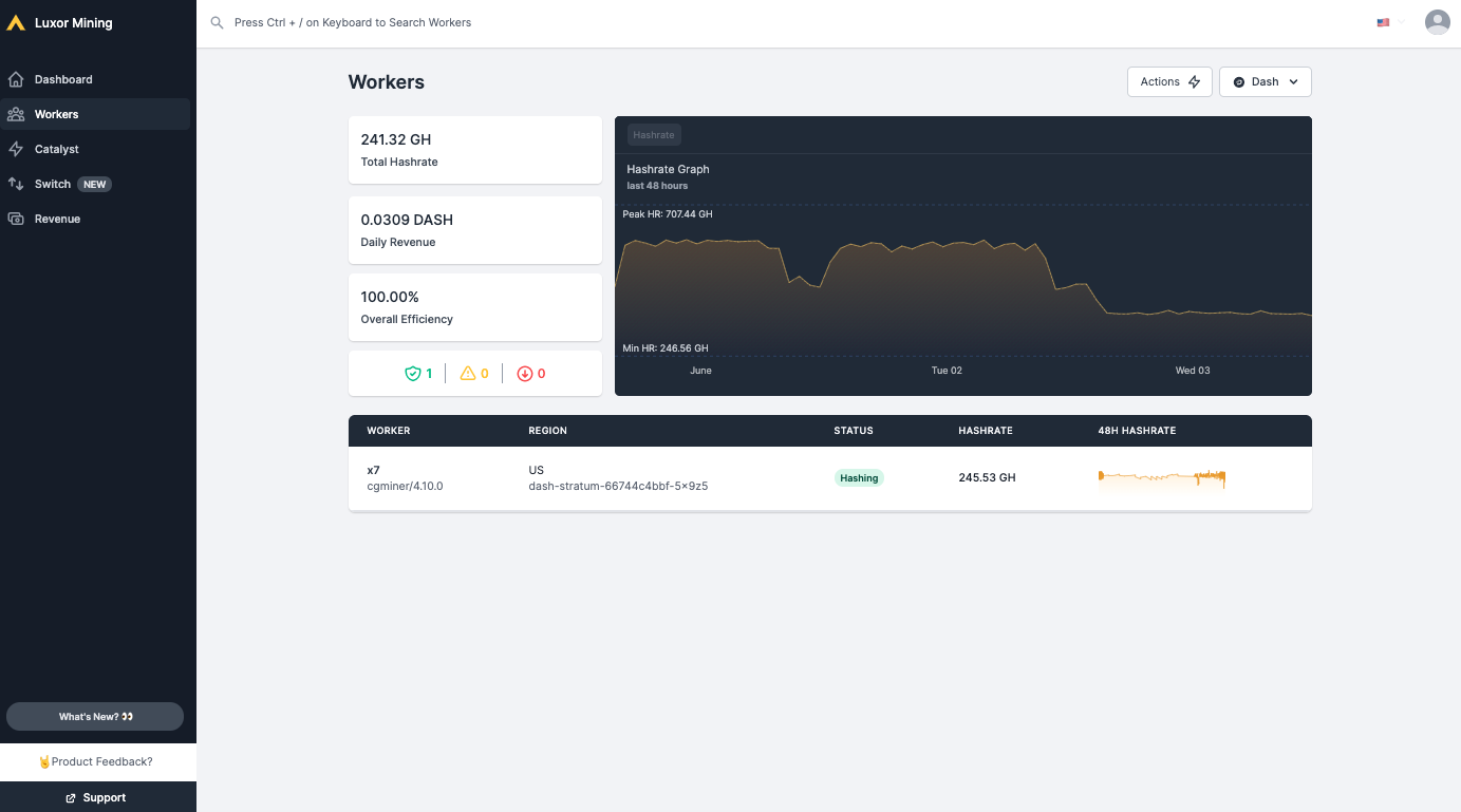 Dash (DASH) Mining Pool Hub I Home