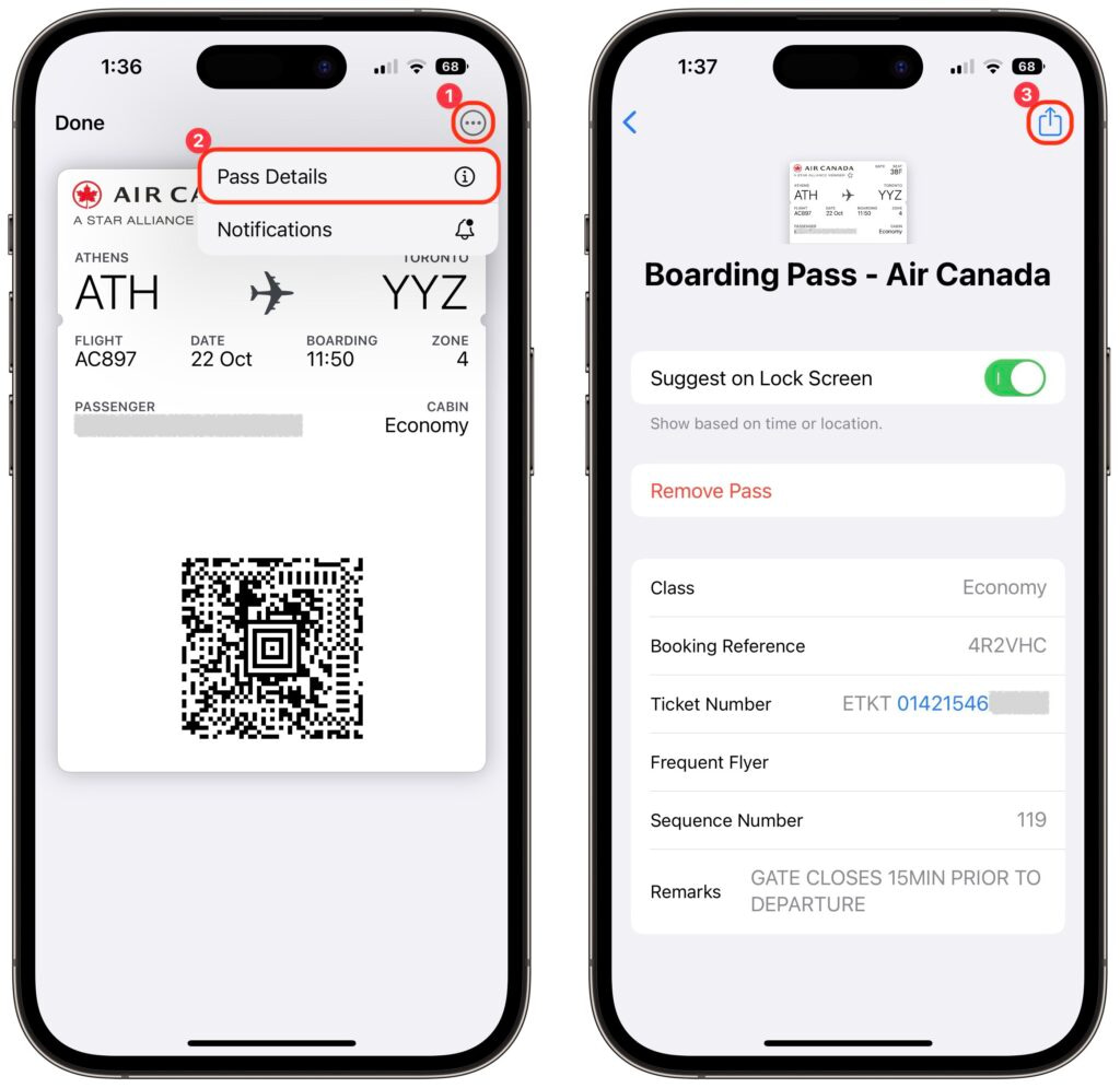 How to share Wallet passes