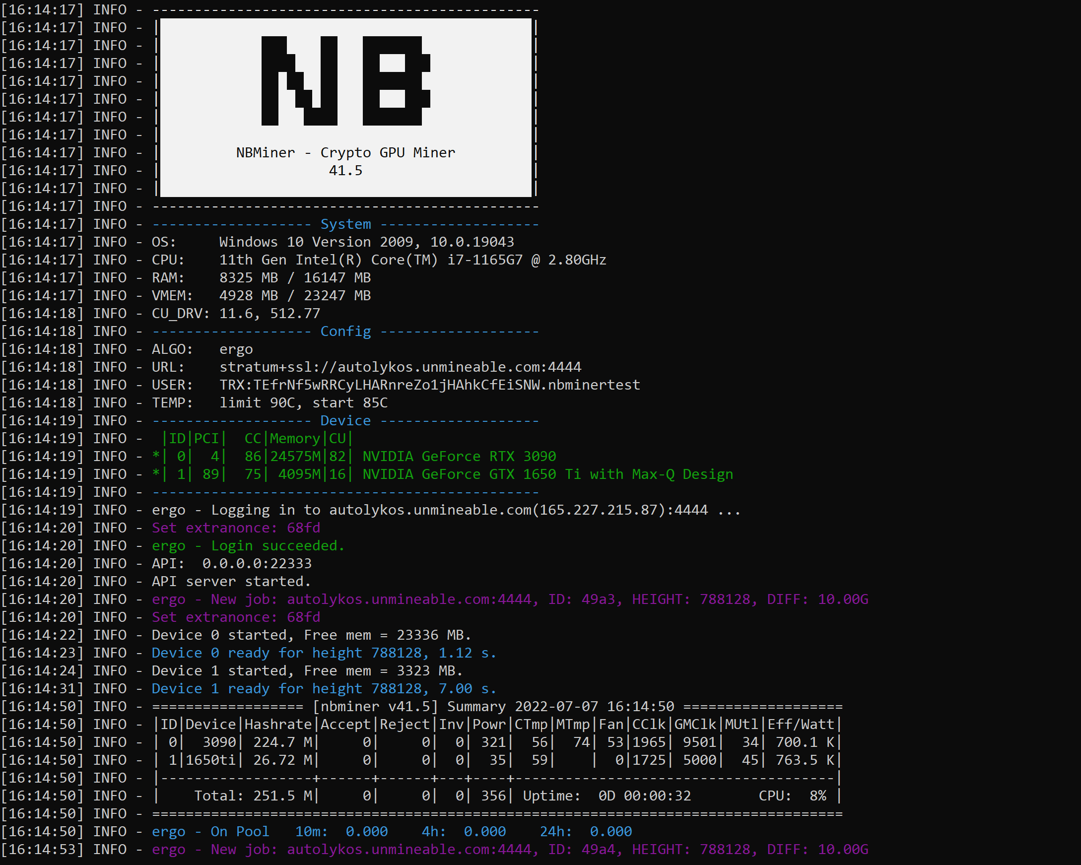 Mining Pool Stats