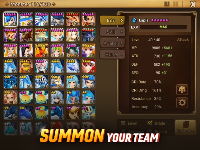 Summoners War global and personal RTA stats - Swarena