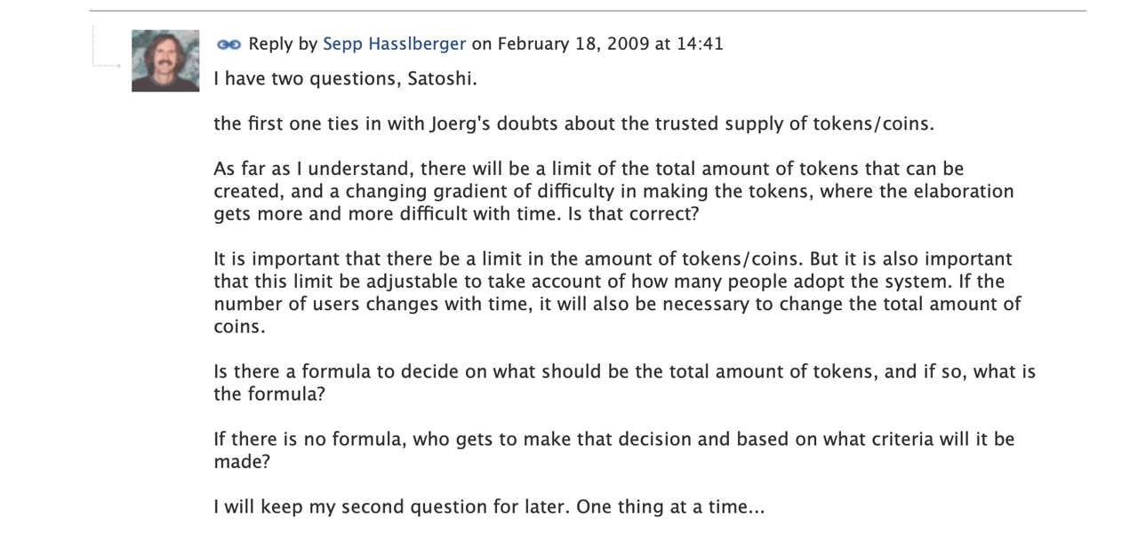 Three Satoshi Nakamoto's gem posts on Bitcointalk from 'back in the days'