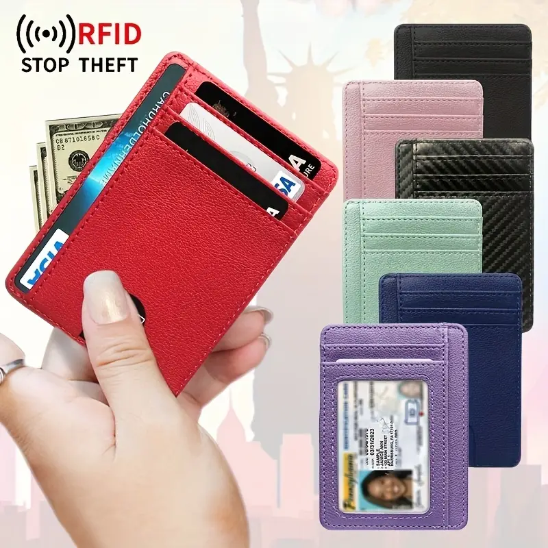 Turtleback Front Wallet RFID ID Window Blocking Men Leather