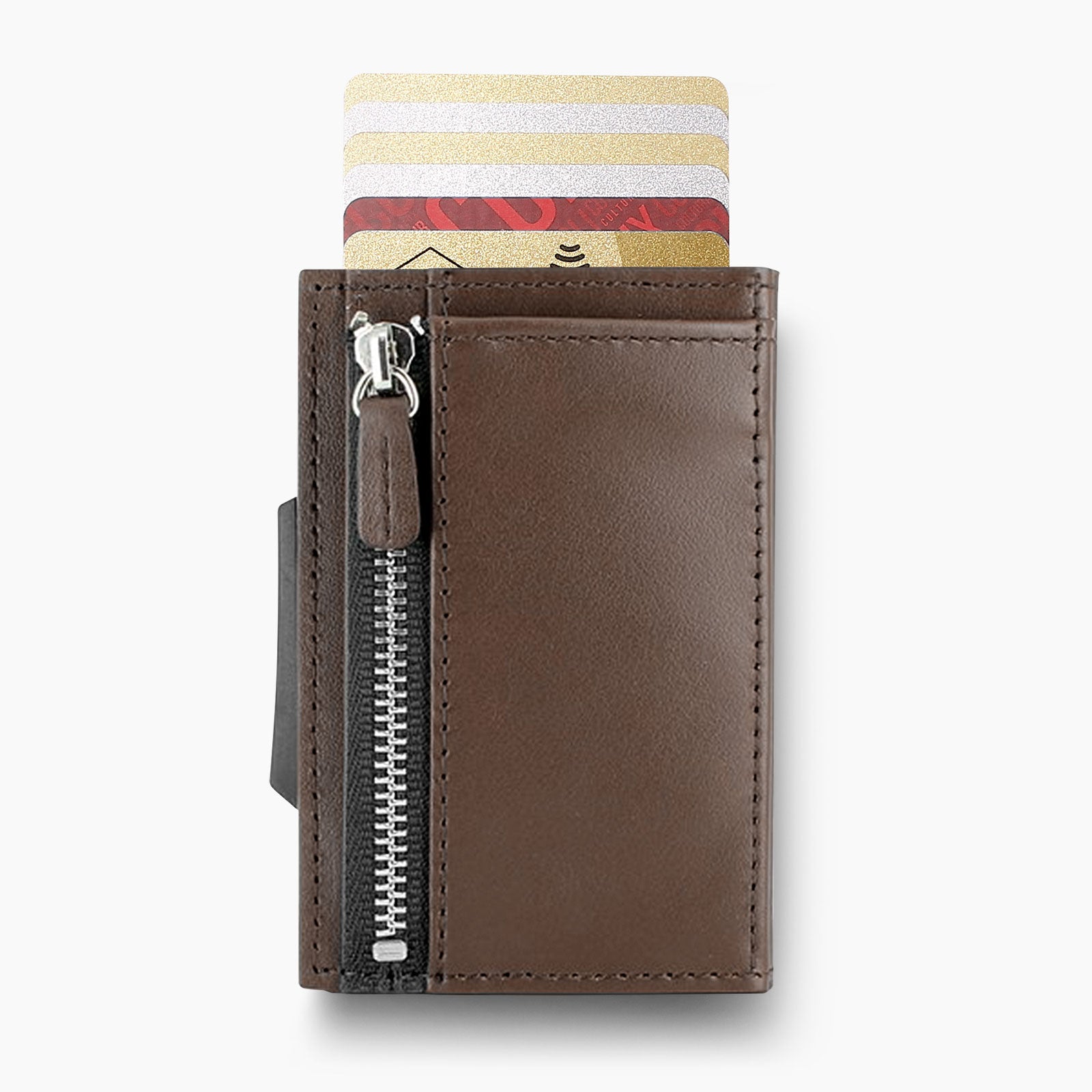 ÖGON Cascade wallet Zipper Snap Black Carbon cardholder - coinmag.fun